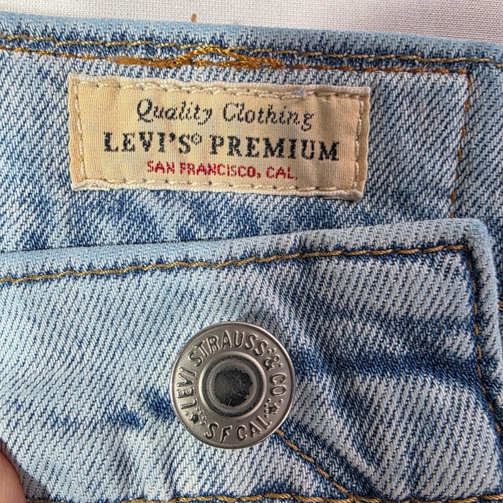 Levis 541 Athletic Taper Jeans Mens 36x28 (TAG 36x30) Light Wash Blue BIG E - Picture 9 of 15